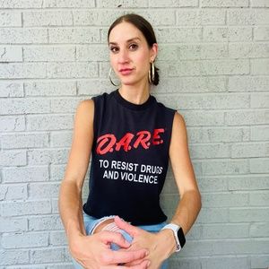 Vintage D.A.R.E cut-off top